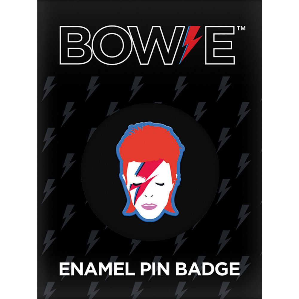 DAVID BOWIE デヴィッドボウイ - Aladdin Sane / メタル・ピンバッジ / バッジ 【公式 / オフィシャル】