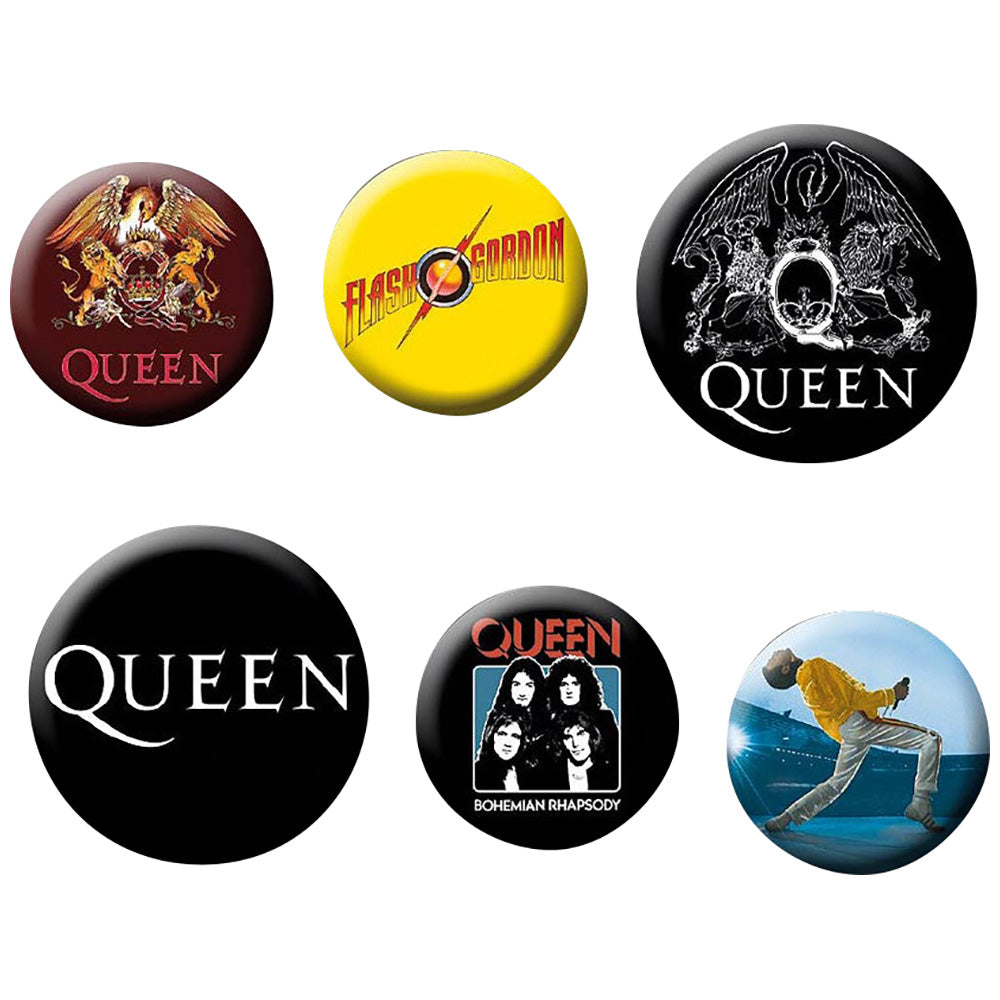 QUEEN クイーン (結成 55周年 ) - Mix / バッジ 【公式 / オフィシャル】