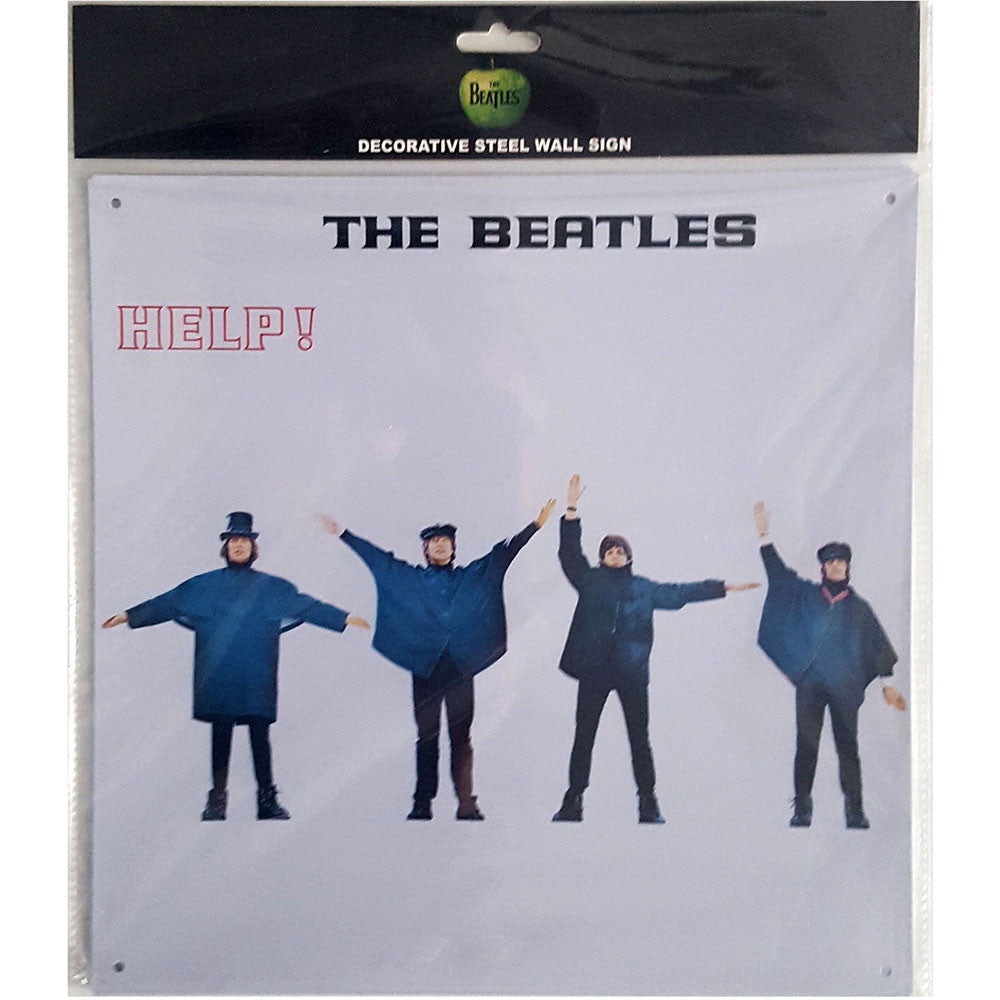 THE BEATLES ビートルズ (結成 65周年 ) - HELP! WALL SIGN / インテリア置物 【公式 / オフィシャル】