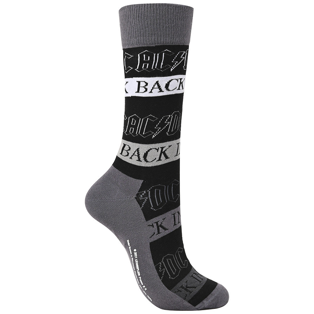 AC/DC エーシーディーシー (Back in Black 45周年 ) - Back In Black / ソックス / メンズ 【公式 / オフィシャル】