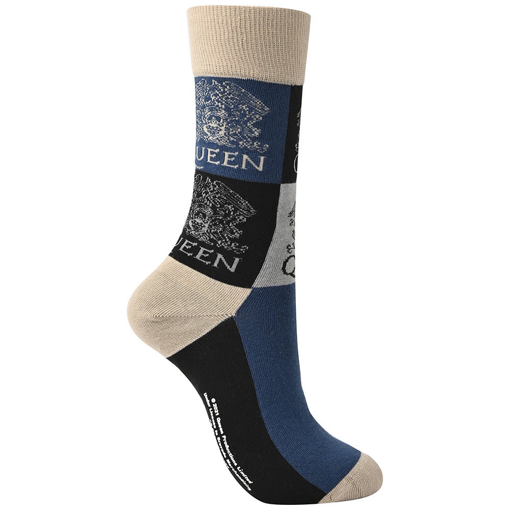 QUEEN (50th Anniversary of First Visit to Japan) - Crest Blocks / Socks / Men's
