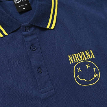 【廃番ラスト販売/特別価格】NIRVANA ニルヴァーナ - Happy Face / ポロシャツ / メンズ 【公式 / オフィシャル】