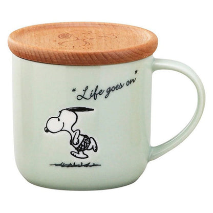 PEANUTS - (コミック誕生 75周年 ) - 木製コースター付マグ / グリーン