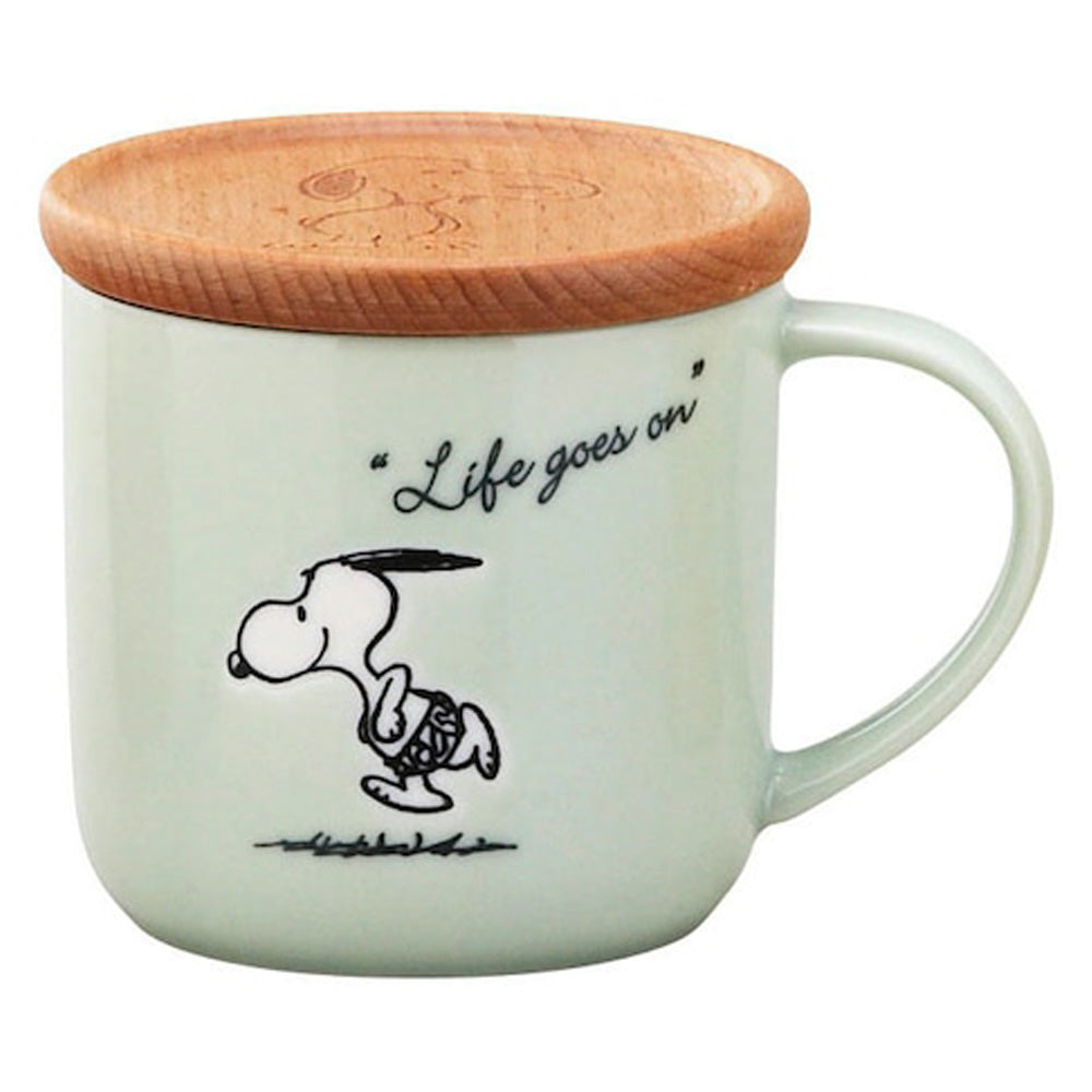 PEANUTS - (コミック誕生 75周年 ) - 木製コースター付マグ / グリーン