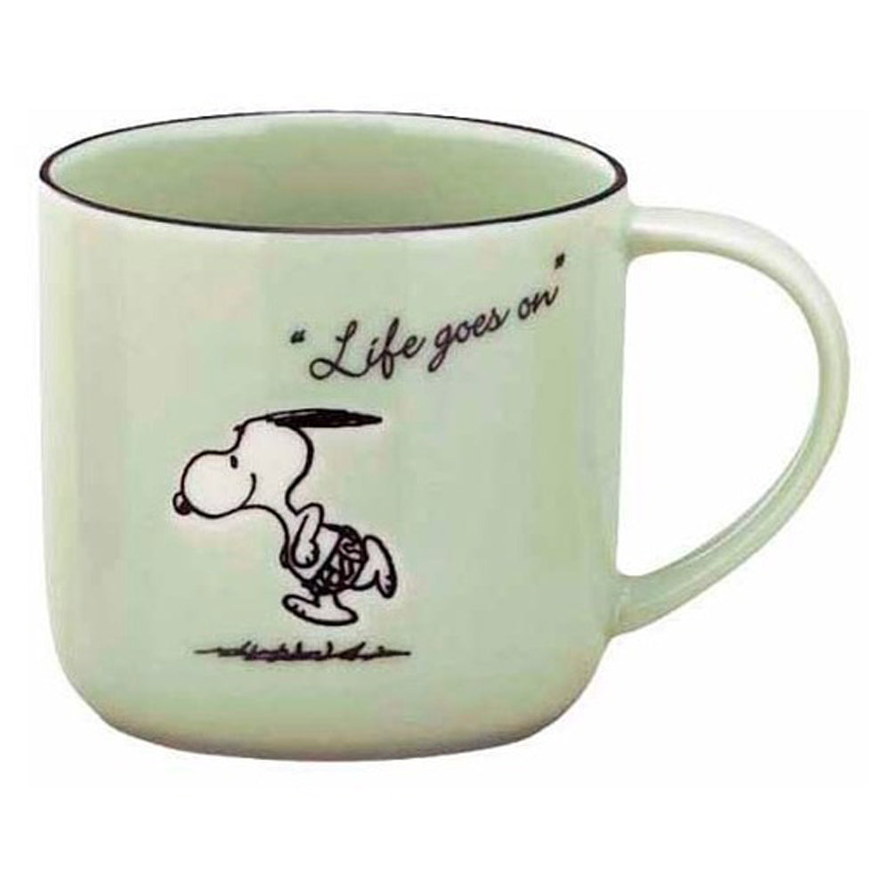 PEANUTS Snoopy - Mug with wooden coaster / Green / Mug