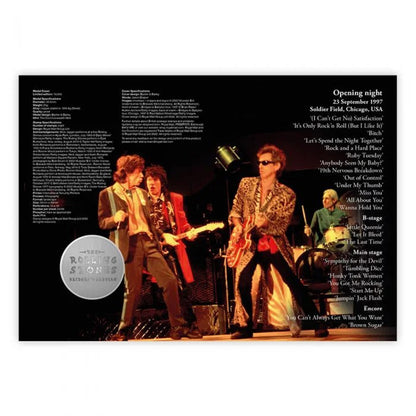 ROLLING STONES ローリングストーンズ (来日 35周年 記念 ) - Bridges to Babylon Tour Medal Cover / 世界限定10000個 / 貴重 / 切手・レター品