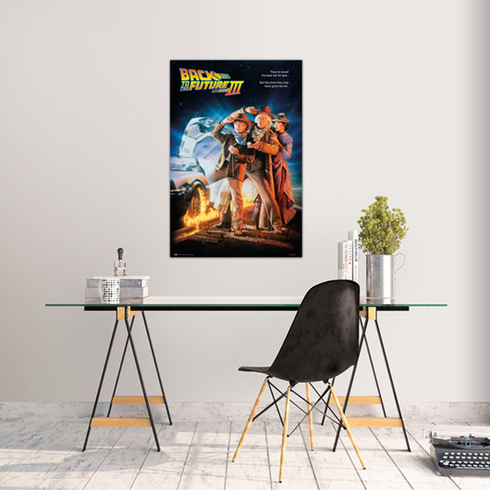 【予約商品】 BACK TO THE FUTURE バックトゥザフューチャー (劇場公開 40周年 ) - BACK TO THE FUTURE 3 / ポスター（BACK TO THE FUTURE）公式グッズ - PGS