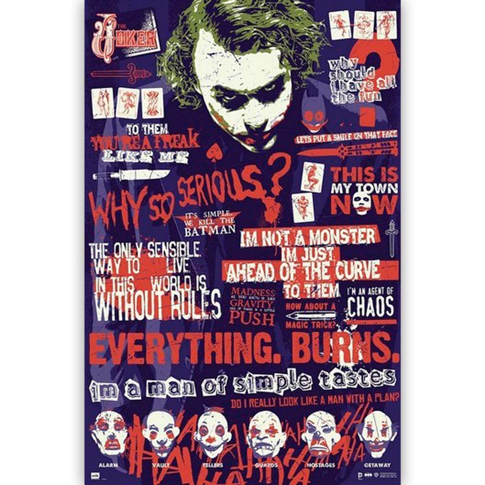 DC COMICS DCコミックス - Joker Quitographic / ポスター 【公式 / オフィシャル】