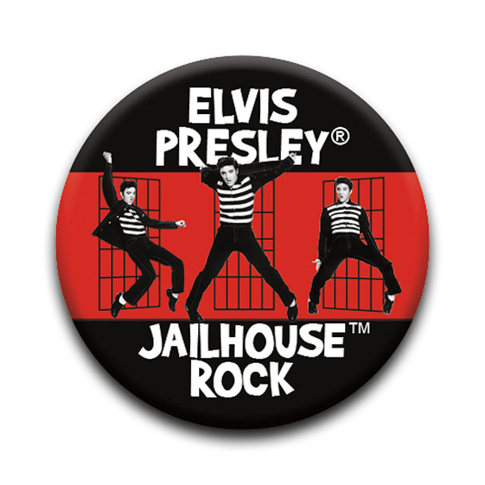 ELVIS PRESLEY エルヴィスプレスリー (生誕 90周年 ) - Jailhouse Rock / バッジ 【公式 / オフィシャル】