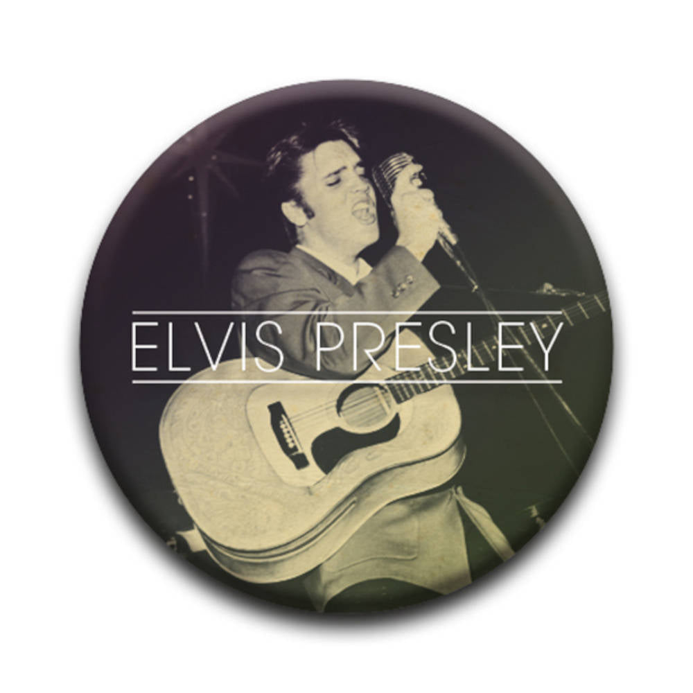 ELVIS PRESLEY エルヴィスプレスリー (生誕 90周年 ) - Elvis 75 / バッジ 【公式 / オフィシャル】
