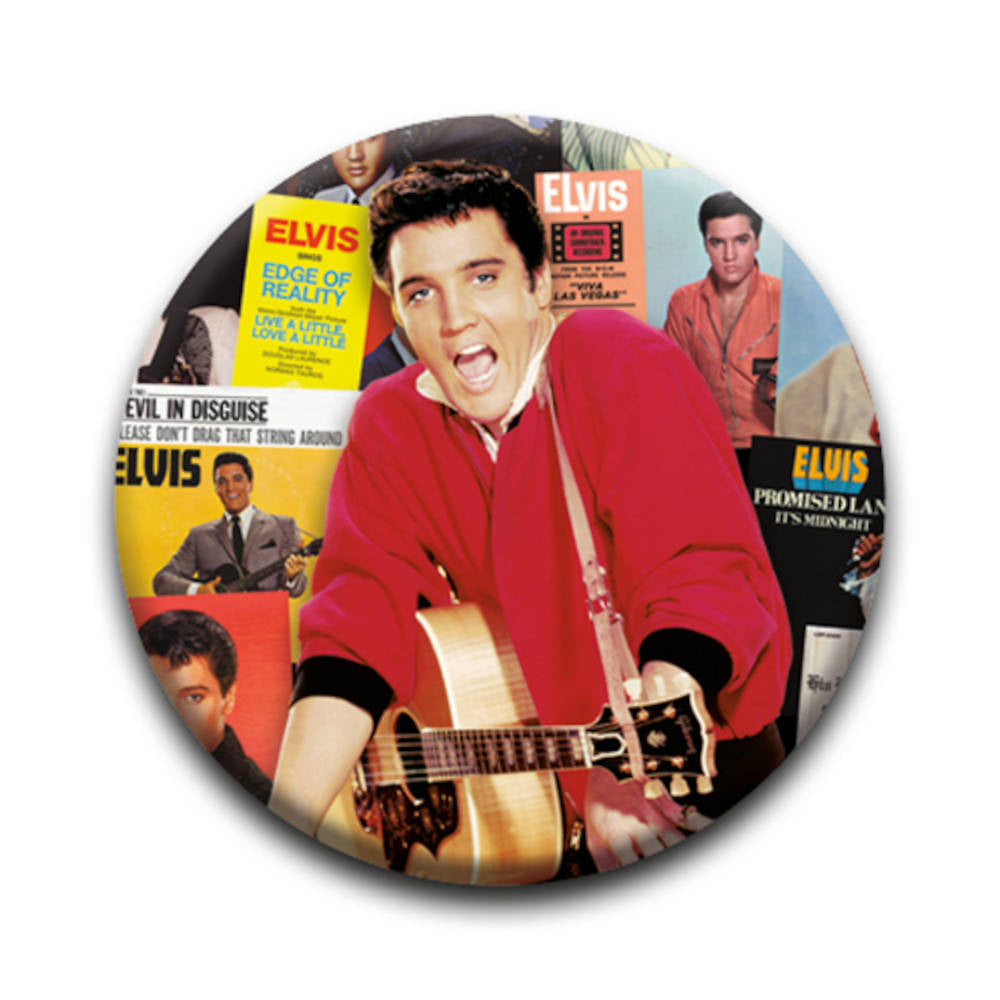 ELVIS PRESLEY エルヴィスプレスリー (生誕 90周年 ) - Collage / バッジ 【公式 / オフィシャル】