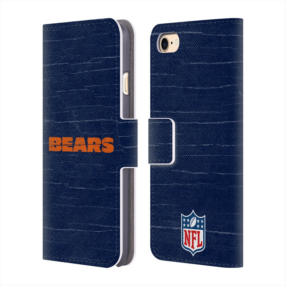 CHICAGO BEARS（NFL） シカゴベアーズ - Distressed レザー手帳型 / Apple iPhoneケース 【公式 / オフィシャル】