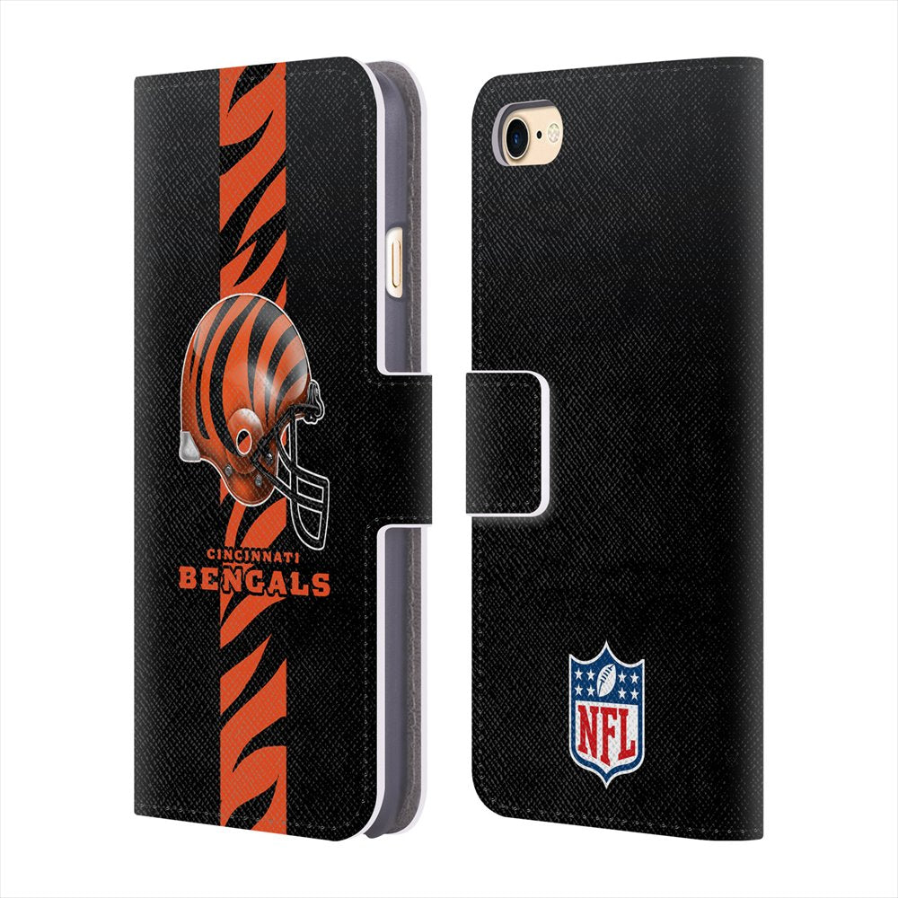 CINCINNATI BENGALS（NFL） シンシナティベンガルズ - Helmet レザー手帳型 / Apple iPhoneケース 【公式 / オフィシャル】