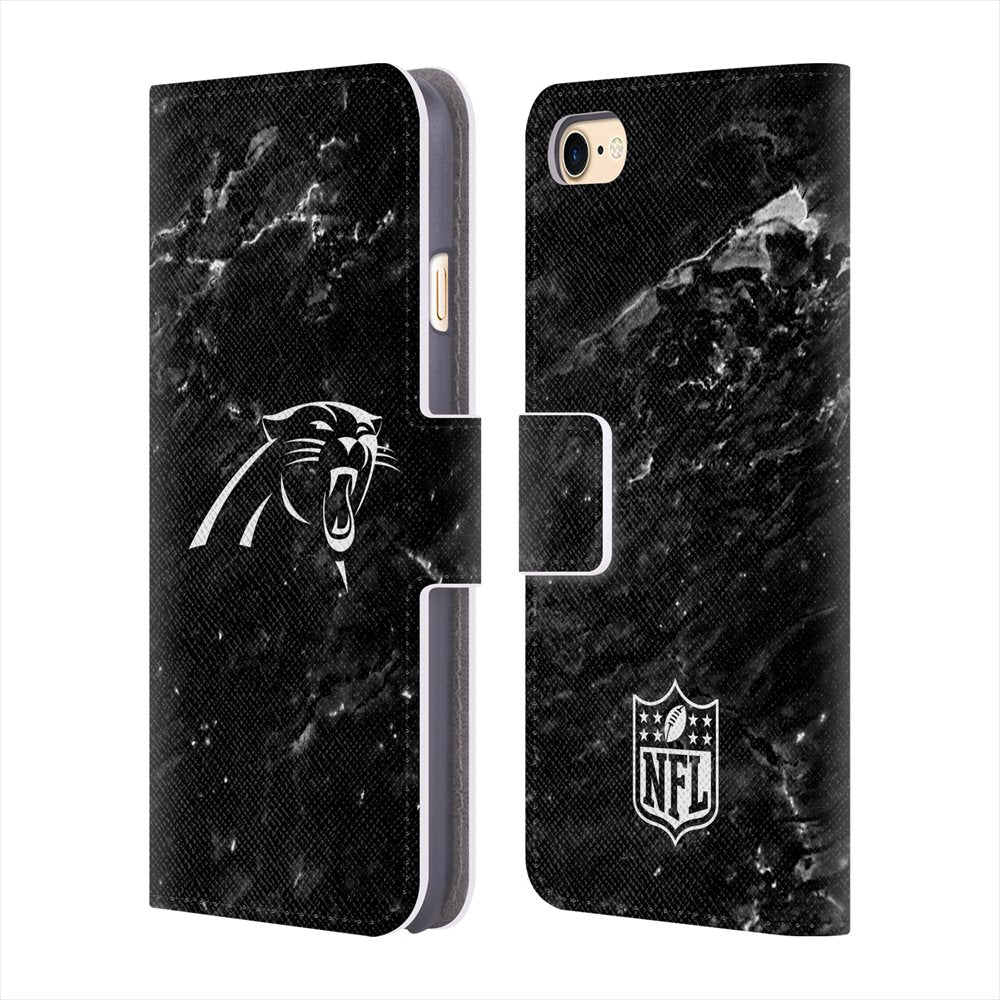 CAROLINA PANTHERS（NFL） カロライナパンサーズ - Marble レザー手帳型 / Apple iPhoneケース 【公式 / オフィシャル】