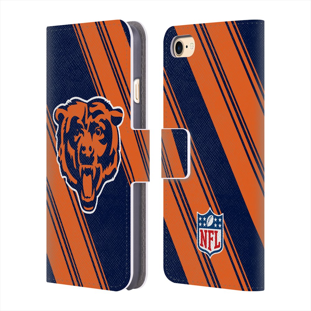 CHICAGO BEARS（NFL） シカゴベアーズ - 2017/18 / Stripes レザー手帳型 / Apple iPhoneケース 【公式 / オフィシャル】