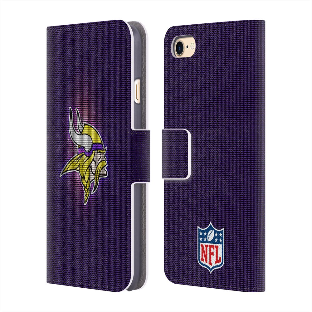 MINNESOTA VIKINGS（NFL） ミネソタバイキングス - LED レザー手帳型 / Apple iPhoneケース 【公式 / オフィシャル】