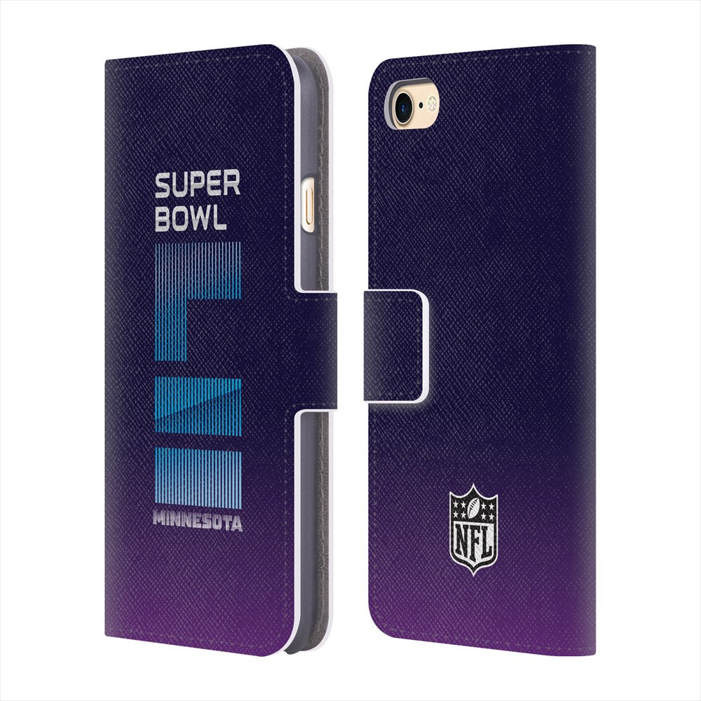 MINNESOTA VIKINGS（NFL） ミネソタバイキングス - Minnesota Text レザー手帳型 / Apple iPhoneケース 【公式 / オフィシャル】