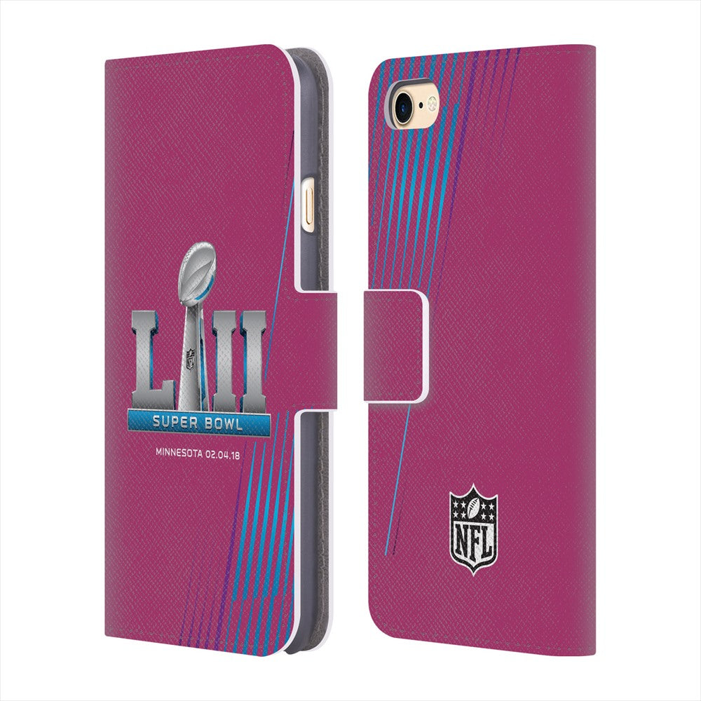 MINNESOTA VIKINGS（NFL） ミネソタバイキングス - Northern Lights Dividers レザー手帳型 / Apple iPhoneケース 【公式 / オフィシャル】