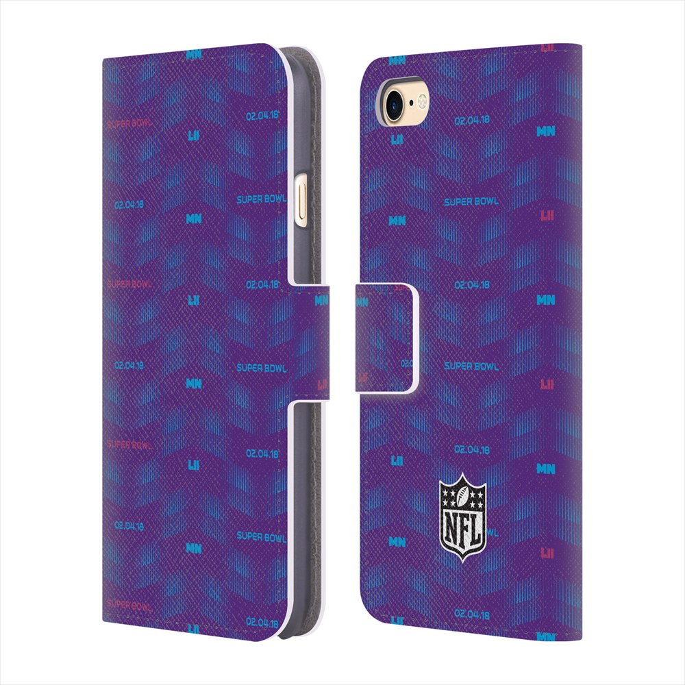 MINNESOTA VIKINGS（NFL） ミネソタバイキングス - Pattern レザー手帳型 / Apple iPhoneケース 【公式 / オフィシャル】