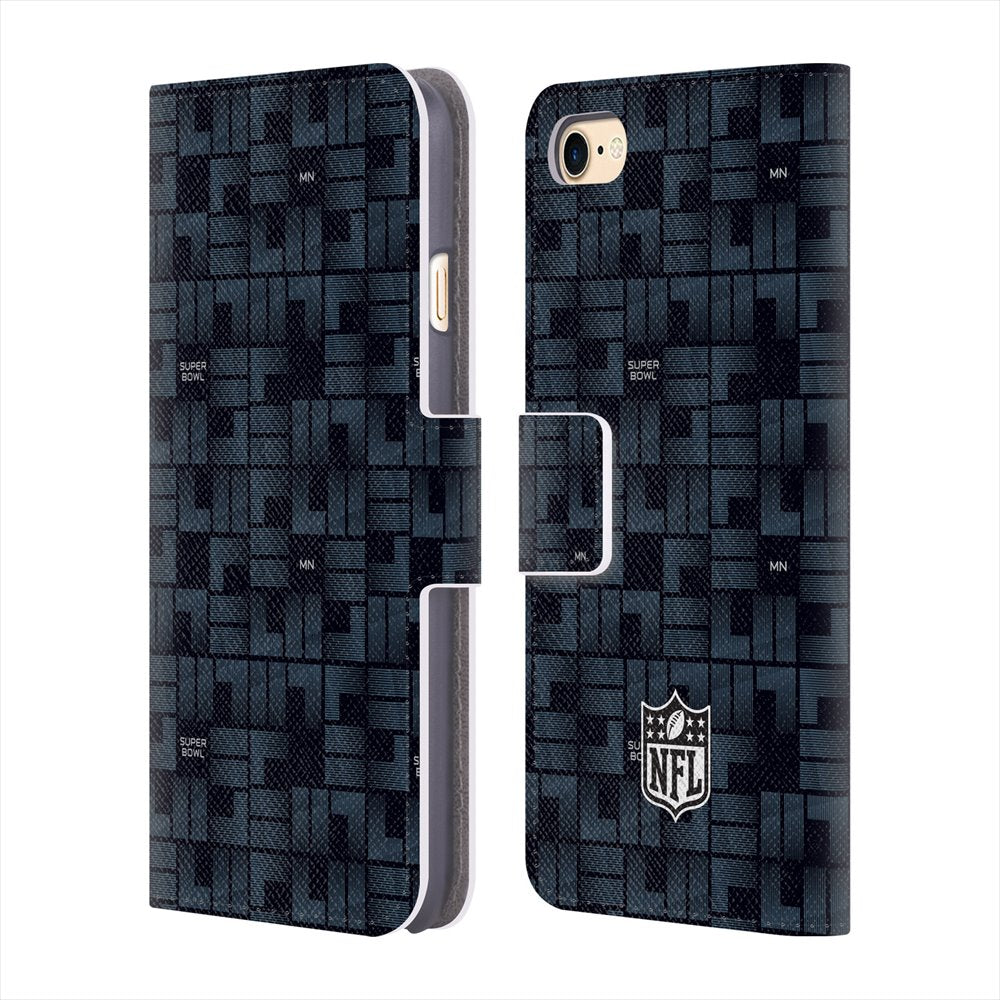 MINNESOTA VIKINGS（NFL） ミネソタバイキングス - Pattern 3 レザー手帳型 / Apple iPhoneケース 【公式 / オフィシャル】