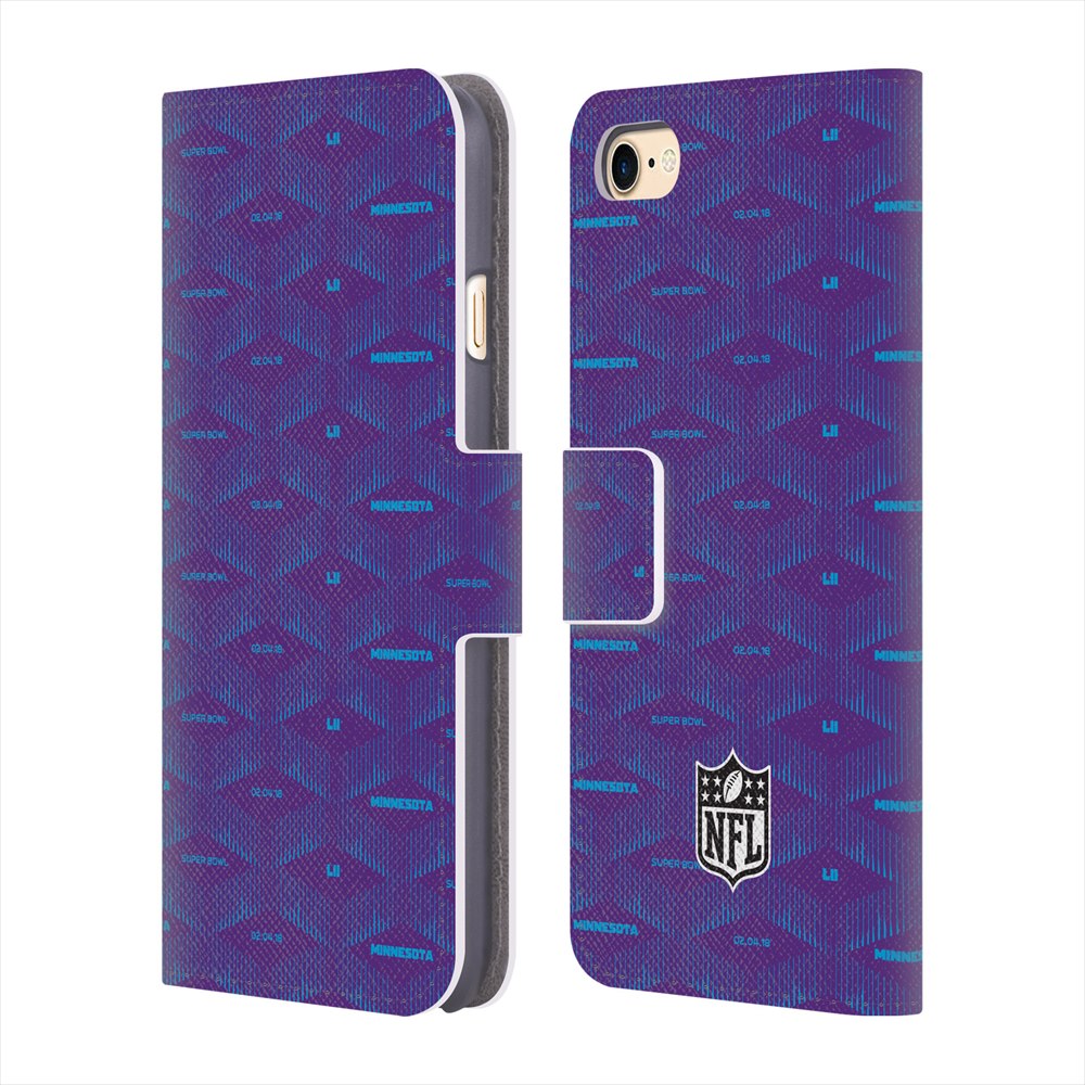 MINNESOTA VIKINGS（NFL） ミネソタバイキングス - Pattern 4 レザー手帳型 / Apple iPhoneケース 【公式 / オフィシャル】