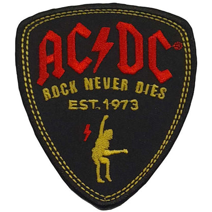 AC/DC エーシーディーシー (Back in Black 45周年 ) - Plectrum / ワッペン 【公式 / オフィシャル】