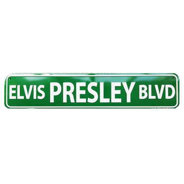ELVIS PRESLEY エルヴィスプレスリー (生誕 90周年 ) - Street Sign Elvis Presley Blvd / インテリア置物 【公式 / オフィシャル】