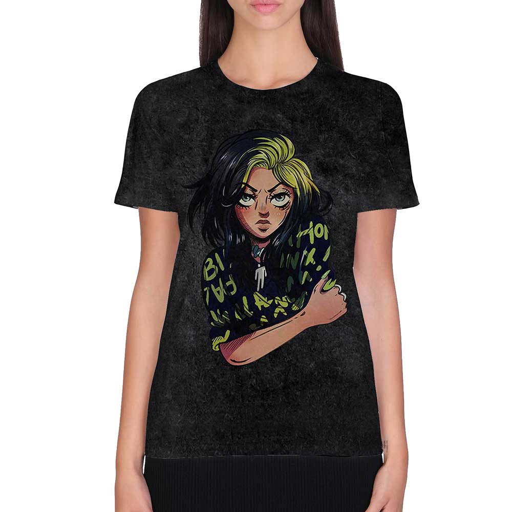 BILLIE EILISH ビリーアイリッシュ - Anime Billie / タイダイ / Tシャツ / メンズ 【公式 / オフィシャル】