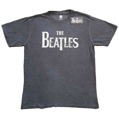 THE BEATLES ビートルズ (結成 65周年 ) - Drop T Logo / Snow Wash / Tシャツ / メンズ 【公式 / オフィシャル】