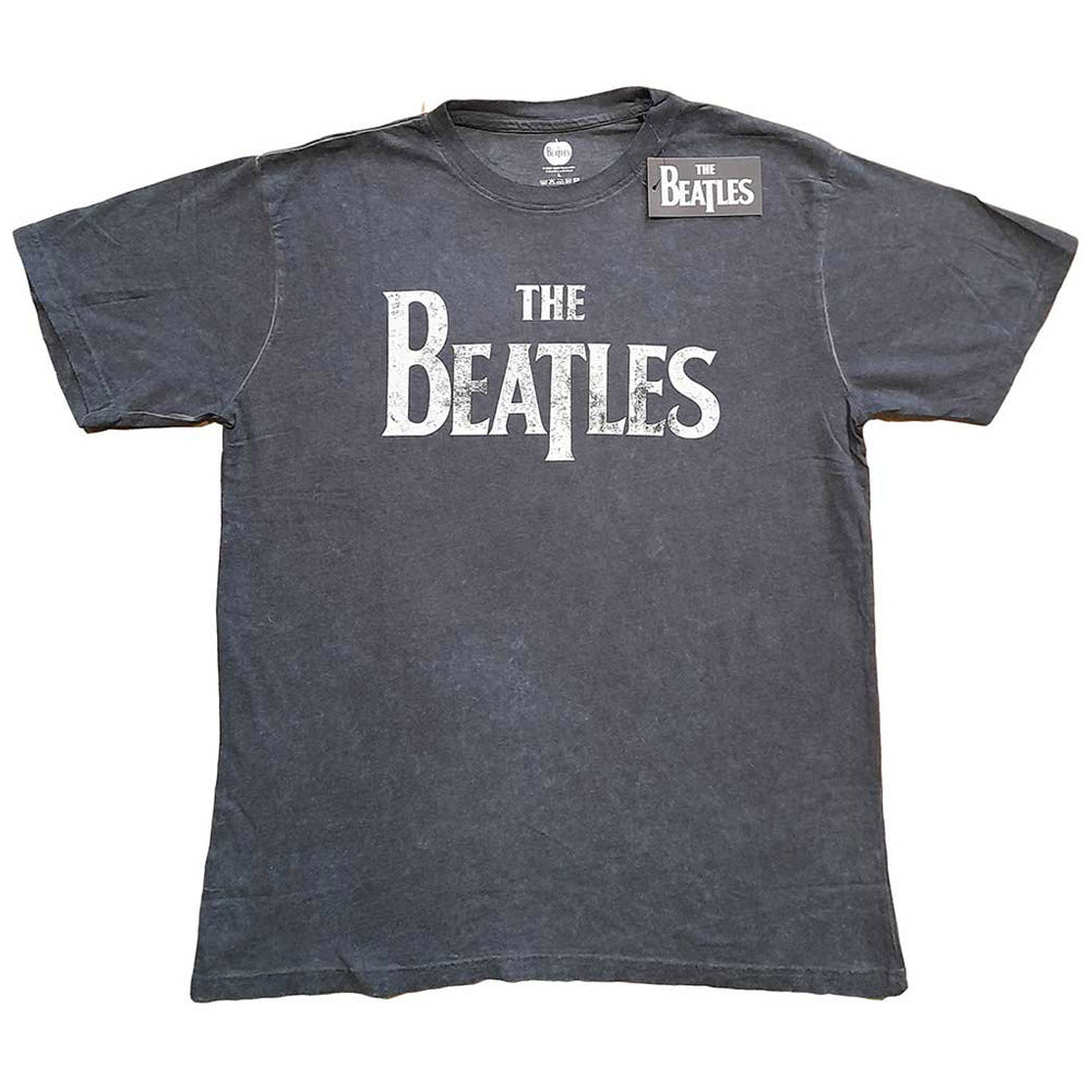 THE BEATLES ビートルズ (結成 65周年 ) - Drop T Logo / Snow Wash / Tシャツ / メンズ 【公式 / オフィシャル】