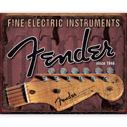 FENDER - (設立 80周年 ) - Headstock / レトロ・ヴィンテージ看板