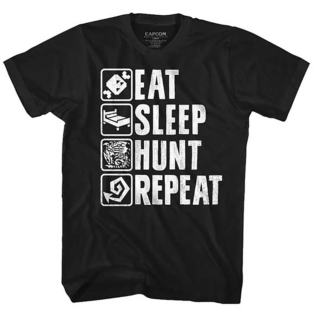 【廃番ラスト販売/特別価格】MONSTER HUNTER モンスターハンター - HUNT REPEAT / Tシャツ / メンズ 【公式 / オフィシャル】