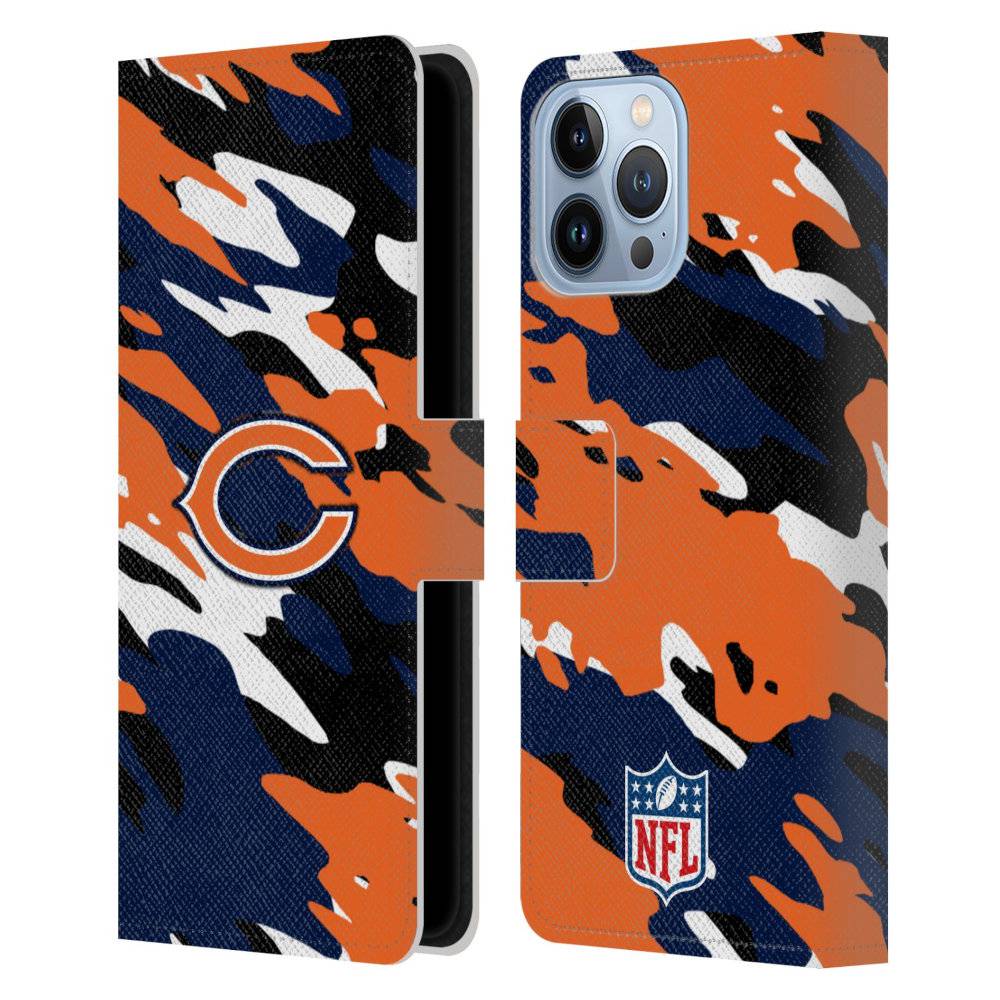 CHICAGO BEARS（NFL） シカゴベアーズ - Camou レザー手帳型 / Apple iPhoneケース 【公式 / オフィシャル】