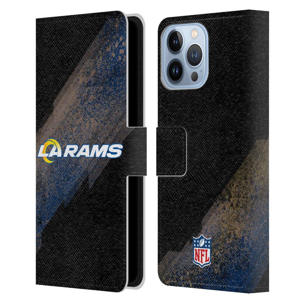 LOS ANGELES RAMS（NFL） ロサンゼルスラムズ - Blur レザー手帳型 / Apple iPhoneケース 【公式 / オフィシャル】