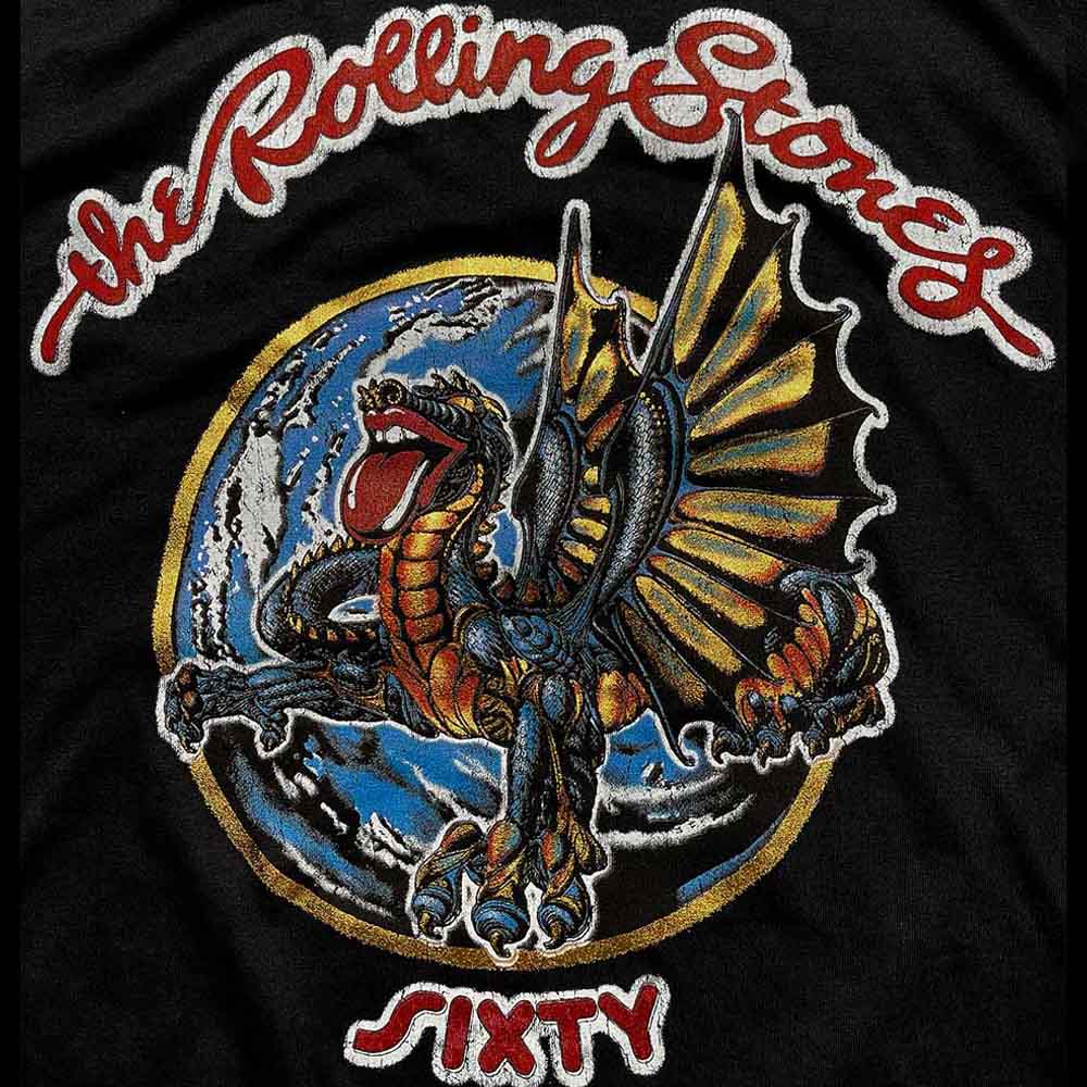 ROLLING STONES ローリングストーンズ - Sixty Dragon Globe / 箔プリント / Tシャツ / メンズ 【公式 / オフィシャル】