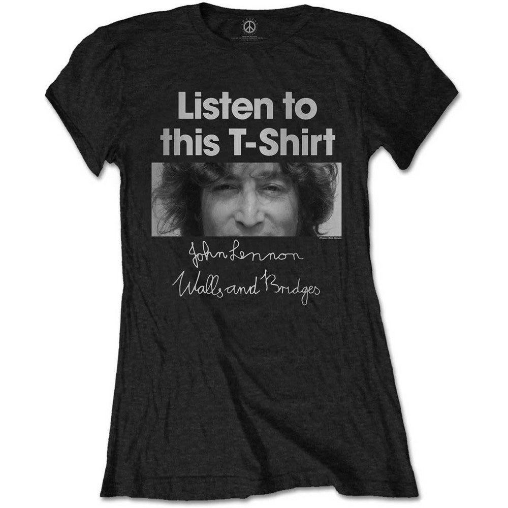 JOHN LENNON ジョンレノン (生誕 85年 ) - LISTEN LADY / Tシャツ / レディース 【公式 / オフィシャル】