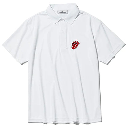 ROLLING STONES ローリングストーンズ - Rolling Stones Logo / White / ポロシャツ / メンズ - PGS
