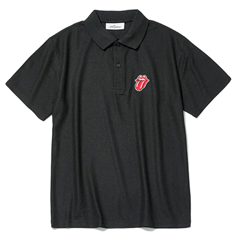 ROLLING STONES ローリングストーンズ - Rolling Stones Logo / Black / ポロシャツ / メンズ 【公式 / オフィシャル】