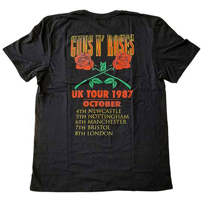 GUNS N ROSES ガンズアンドローゼズ (結成 40周年 ) - UK Tour '87 / バックプリントあり / Tシャツ / メンズ