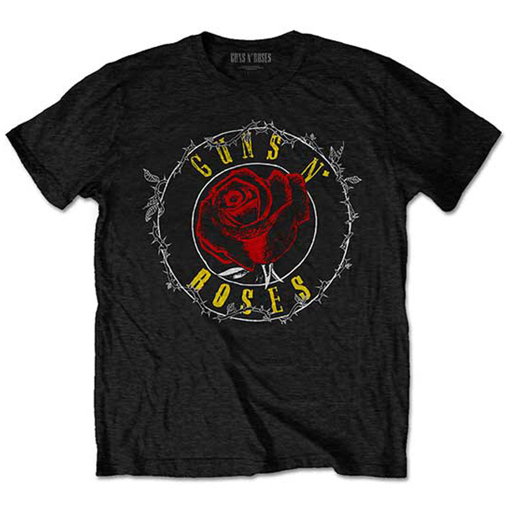 GUNS N ROSES ガンズアンドローゼズ (5月 来日 記念 ) - Rose Circle Paradise City / バックプリントあり / Tシャツ / メンズ 【公式 / オフィシャル】