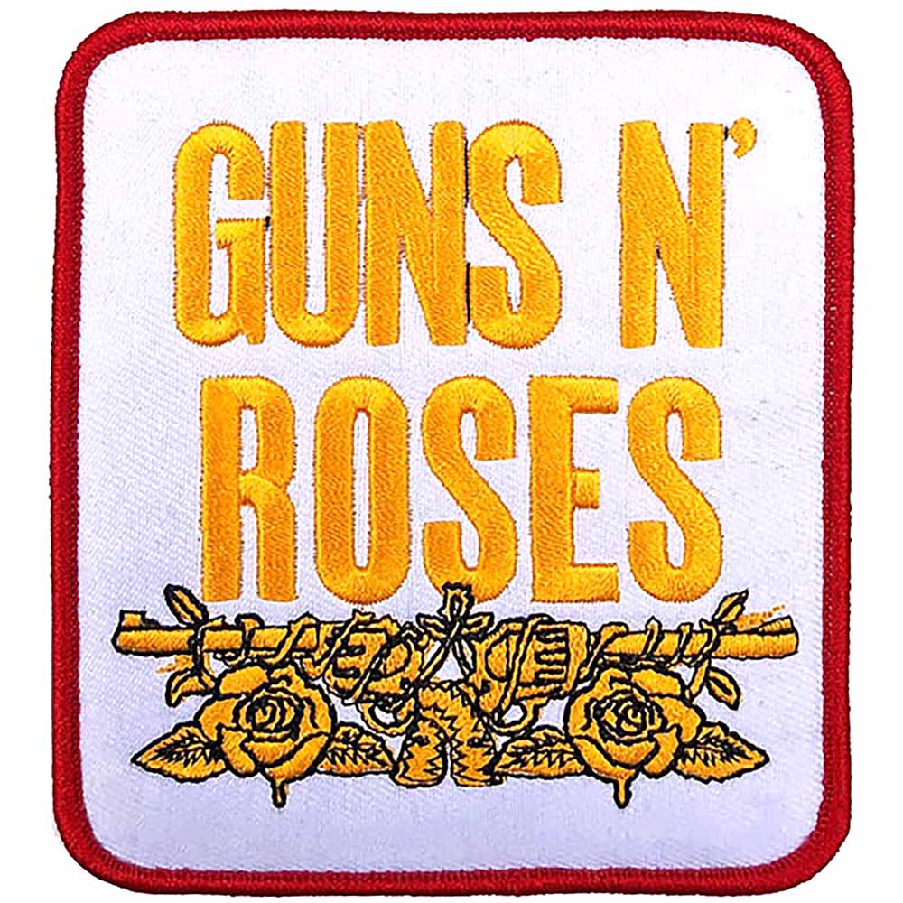 GUNS N ROSES ガンズアンドローゼズ (5月 来日 記念 ) - Stacked White / ワッペン 【公式 / オフィシャル】