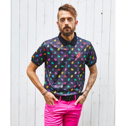 ROLLING STONES ローリングストーンズ - RS LICKS Pattern / Multicolor / ポロシャツ / メンズ - PGS
