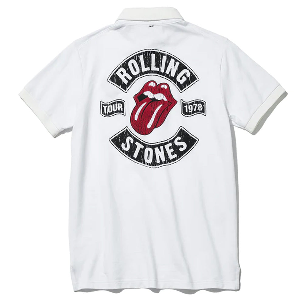 ROLLING STONES ローリングストーンズ - RS TOUR 1978PT / White / ポロシャツ / メンズ - PGS