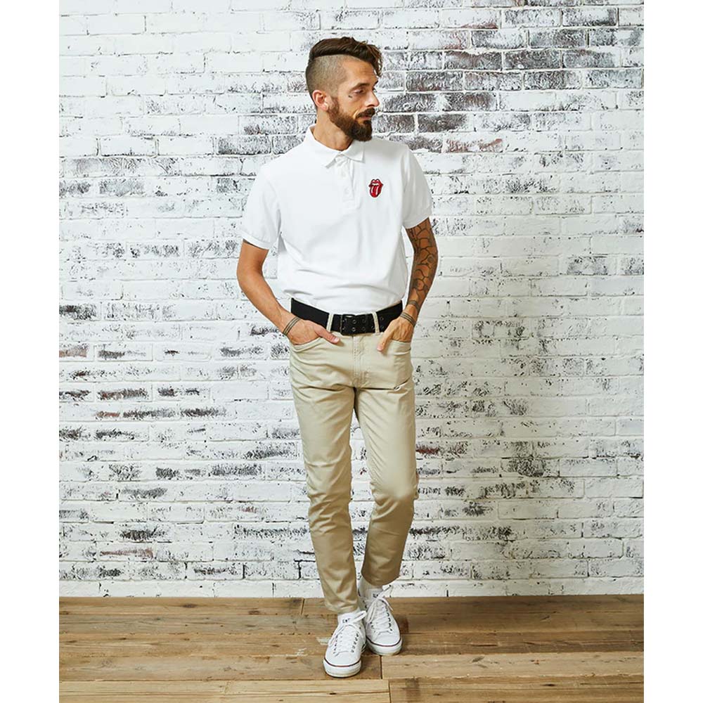 ROLLING STONES ローリングストーンズ - RS TOUR 1978PT / White / ポロシャツ / メンズ - PGS