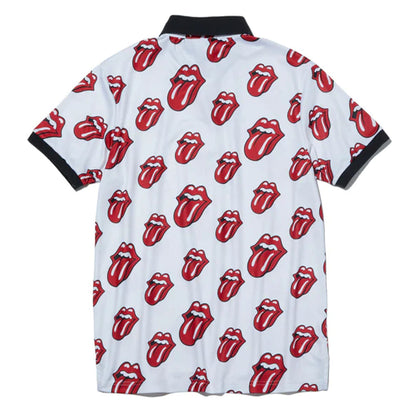 ROLLING STONES ローリングストーンズ (来日 35周年 記念 ) - Red Lick Pattern / White / ポロシャツ / メンズ 【公式 / オフィシャル】