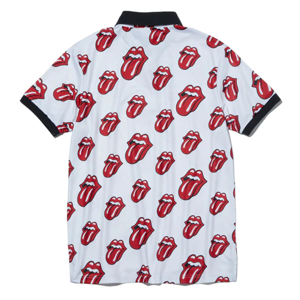 ROLLING STONES ローリングストーンズ (来日 35周年 記念 ) - Red Lick Pattern / White / ポロシャツ / メンズ 【公式 / オフィシャル】