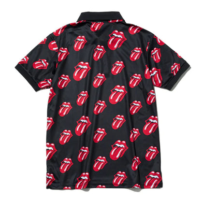 ROLLING STONES - Red Lick Pattern / Black / Polo shirt / Men's