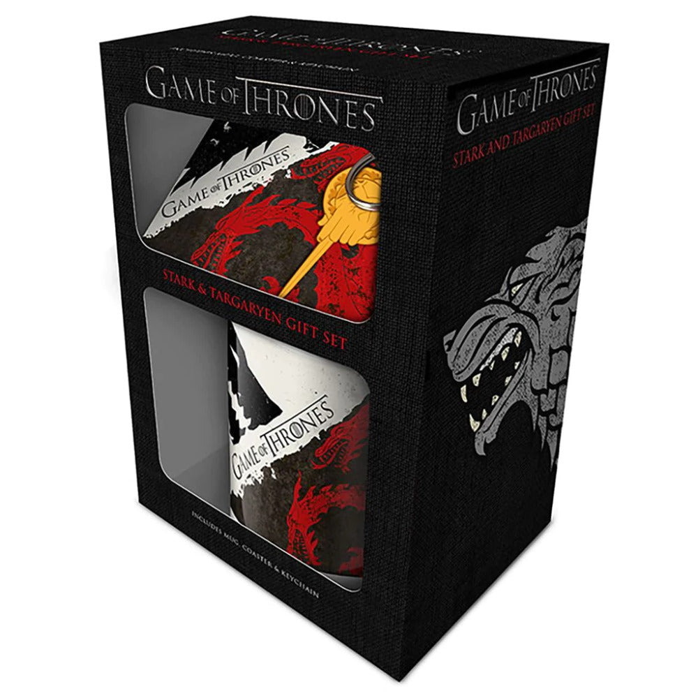 GAME OF THRONES - (15周年 ) - Stark & Targaryen / マグカップ コースター キーホルダー セット
