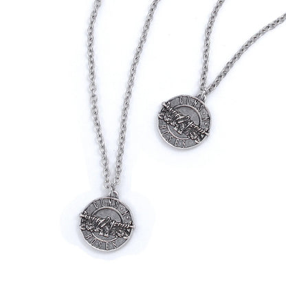 GUNS N ROSES ガンズアンドローゼズ (結成 40周年 ) - Disc Logo Necklace & Bracelet Set / ネックレス 【公式 / オフィシャル】
