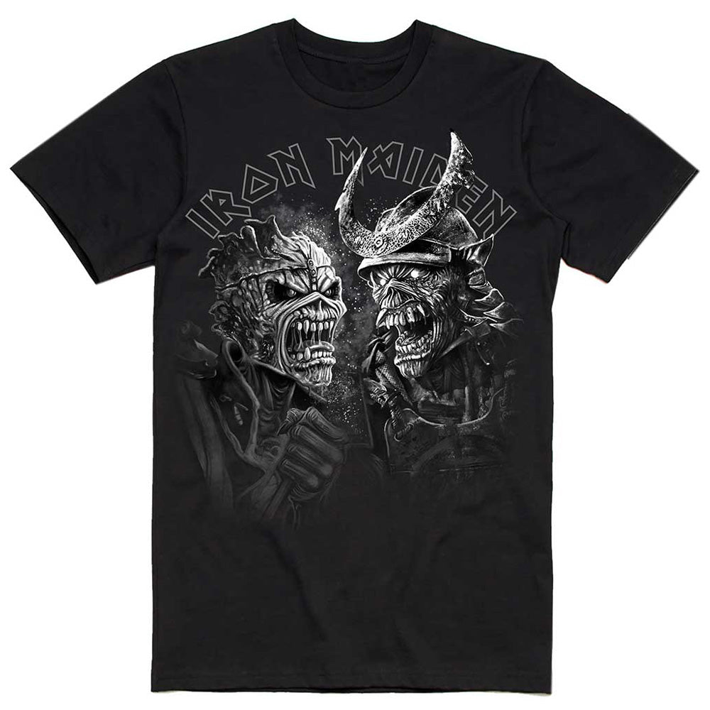 【廃番ラスト販売/特別価格】IRON MAIDEN アイアンメイデン (結成 50周年 ) - Senjutsu Large Grayscale Heads / Tシャツ / メンズ 【公式 / オフィシャル】